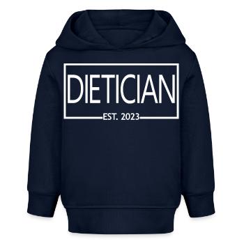 Diététicien Est. 2023 Étudiant diététicien diplômé - Sweat à capuche bébé bio Stanley/Stella - bleu marine - Devant