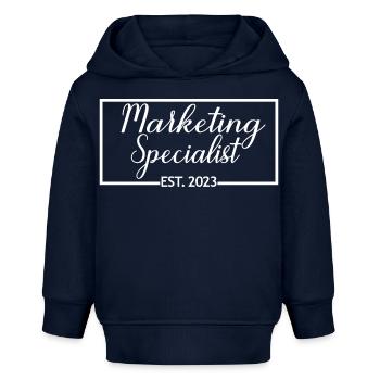 Spécialiste Marketing Est. Marketing diplômé 2023 - Sweat à capuche bébé bio Stanley/Stella - bleu marine - Devant