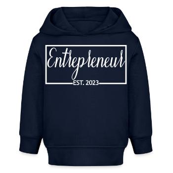 Entrepreneur Est. 2023 Cadeau d’entrepreneur diplômé - Sweat à capuche bébé bio Stanley/Stella - bleu marine - Devant