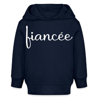 Verlobte Matching Verlobung Hochzeit Flitterwochen - Baby Organic Hoodie Baby Cruiser von Stanley/Stella - Navy - Vorne