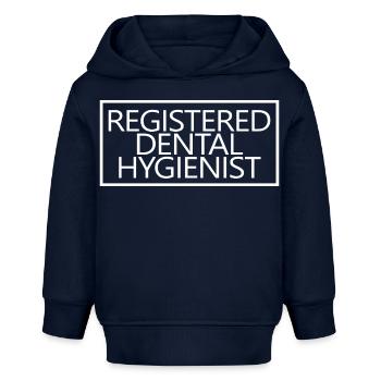 Hygiéniste dentaire enregistrée fière étudiante RDH - Sweat à capuche bébé bio Stanley/Stella - bleu marine - Devant