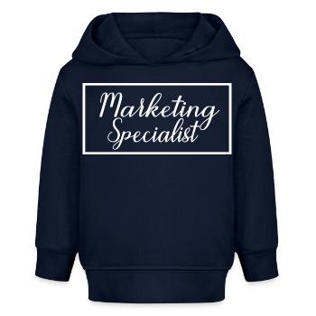 Spécialiste du marketing Fier spécialiste du marketing diplômé - Sweat à capuche bébé bio Stanley/Stella - bleu marine - Devant