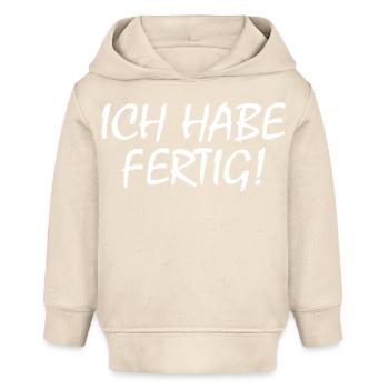 Ich habe fertig - Baby Organic Hoodie Baby Cruiser von Stanley/Stella - Natur - Vorne