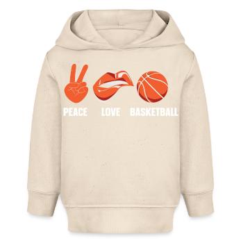 Joueurs de basket-ball - Sweat à capuche bébé bio Stanley/Stella - écru doux - Devant