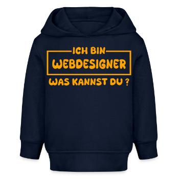 Concepteur de sites Web en tant que métier - Sweat à capuche bébé bio Stanley/Stella - bleu marine - Devant