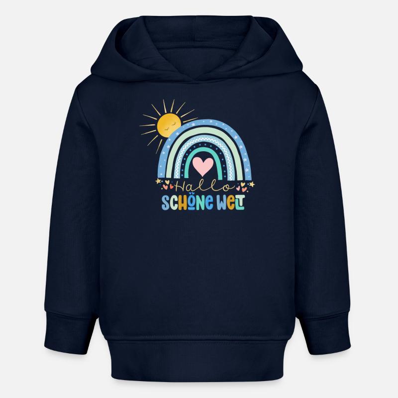 Salut tout le monde - Sweat à capuche bébé bio Stanley/Stella - bleu marine