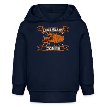 Jonte als Trucker - Baby Organic Hoodie Baby Cruiser von Stanley/Stella - Navy - Vorne