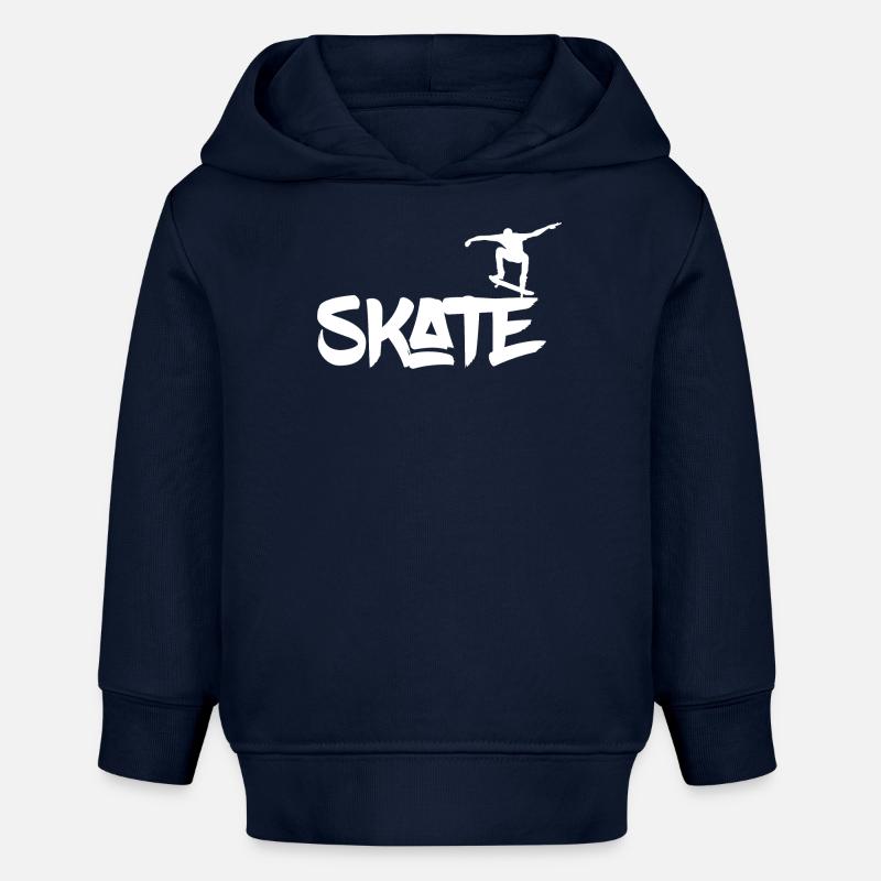 Patineur - Sweat à capuche bébé bio Stanley/Stella - bleu marine