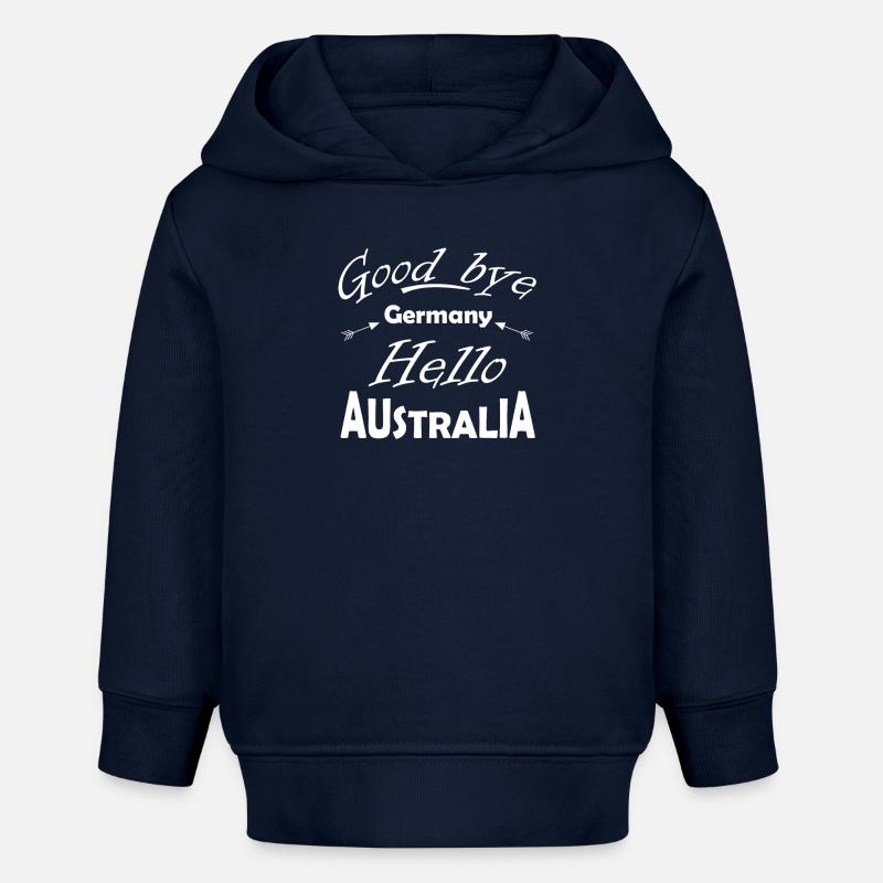 Bonjour l'Australie - Sweat à capuche bébé bio Stanley/Stella - bleu marine