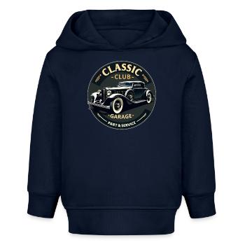 Classic Club Garage – Service de voitures anciennes - Sweat à capuche bébé bio Stanley/Stella - bleu marine - Devant