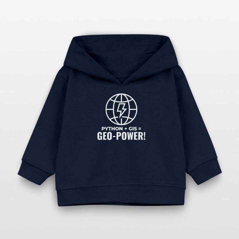 Python SIG Géo-Puissance Programmation Géospatial Sweat à capuche bébé bio Stanley/Stella