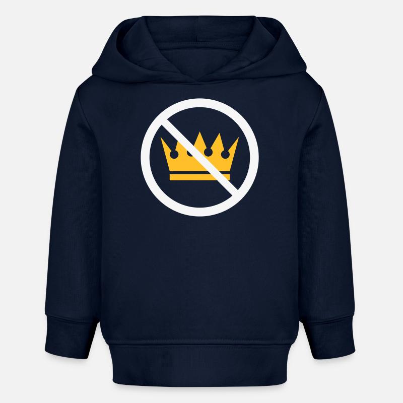 Pas de rois ! (Panneau de protestation / NEG 2C) - Sweat à capuche bébé bio Stanley/Stella - bleu marine