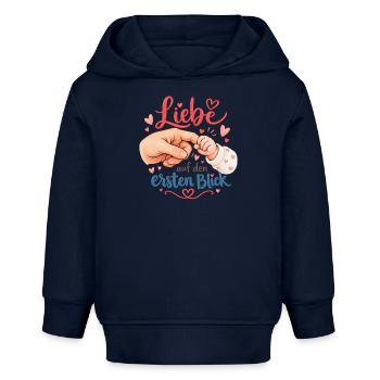 Liebe auf den ersten Blick - Baby Organic Hoodie Baby Cruiser von Stanley/Stella - Navy - Vorne