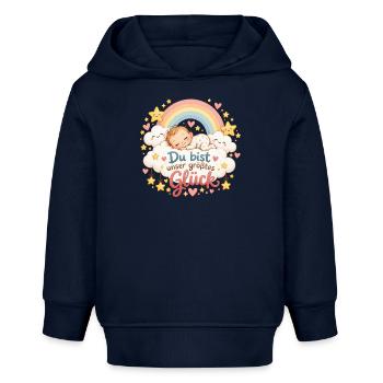 Unser größtes Glück – Baby Regenbogen - Baby Organic Hoodie Baby Cruiser von Stanley/Stella - Navy - Vorne