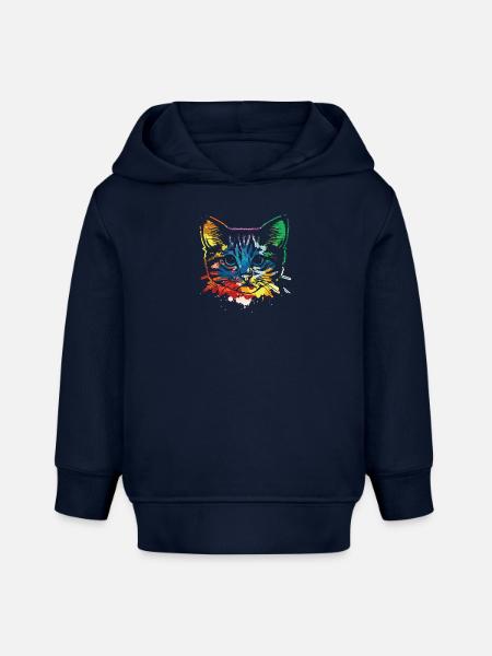 Katze Pop Art - Baby Organic Hoodie Baby Cruiser von Stanley/Stella - Navy