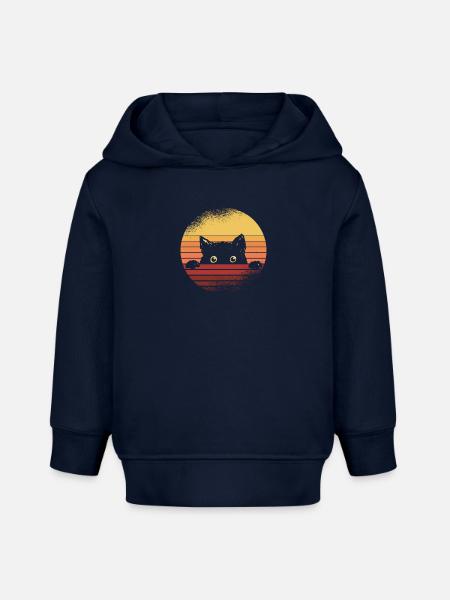 Schwarze Katze - Baby Organic Hoodie Baby Cruiser von Stanley/Stella - Navy