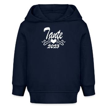 Tante 2023 - Werdende Tante - Tante werden - Baby Organic Hoodie Baby Cruiser von Stanley/Stella - Navy - Vorne