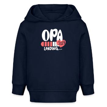 Opa 2023 - Opa werden - Bald Opa - Baby Organic Hoodie Baby Cruiser von Stanley/Stella - Navy - Vorne