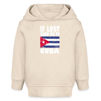 Drapeau de Cuba - Sweat à capuche bébé bio Stanley/Stella - écru doux - Devant