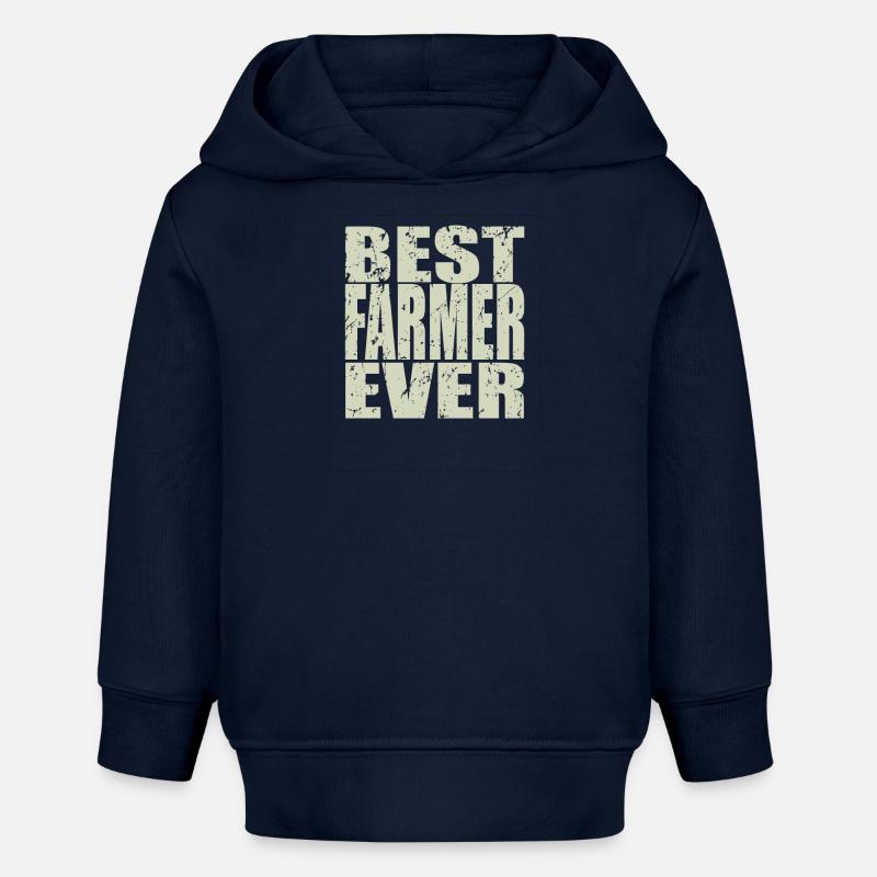 Meilleur fermier de tous les temps Farmer Gift - Sweat à capuche bébé bio Stanley/Stella - bleu marine