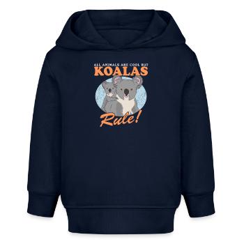 Koala Koala Ours Koala Ours Koala Koalas Cadeau - Sweat à capuche bébé bio Stanley/Stella - bleu marine - Devant