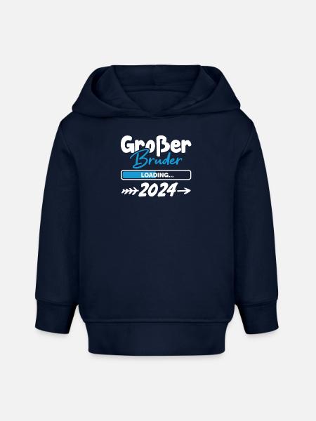 Großer Bruder Loading 2024 - Baby Organic Hoodie Baby Cruiser von Stanley/Stella - Navy