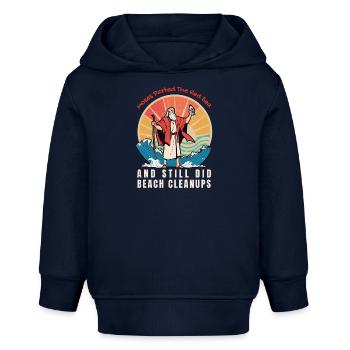 Moses hat Recycling gemacht - Baby Organic Hoodie Baby Cruiser von Stanley/Stella - Navy - Vorne