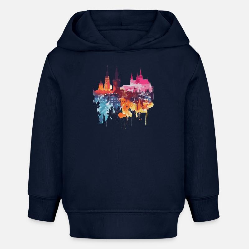 Dąbrowa Górnicza - Sweat à capuche bébé bio Stanley/Stella - bleu marine