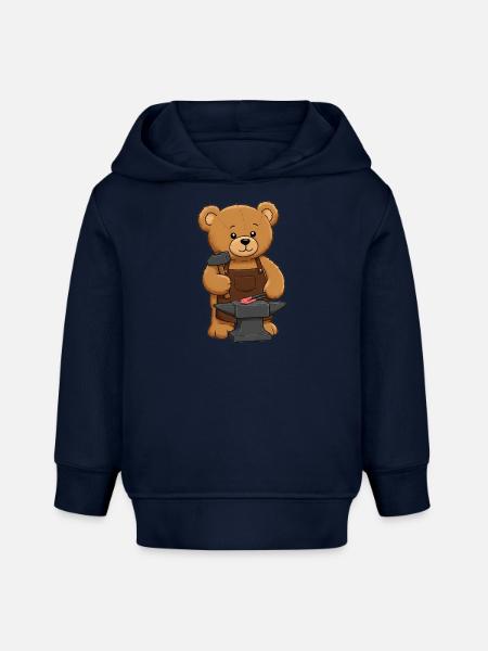 Teddybär Schmied - Baby Organic Hoodie Baby Cruiser von Stanley/Stella - Navy
