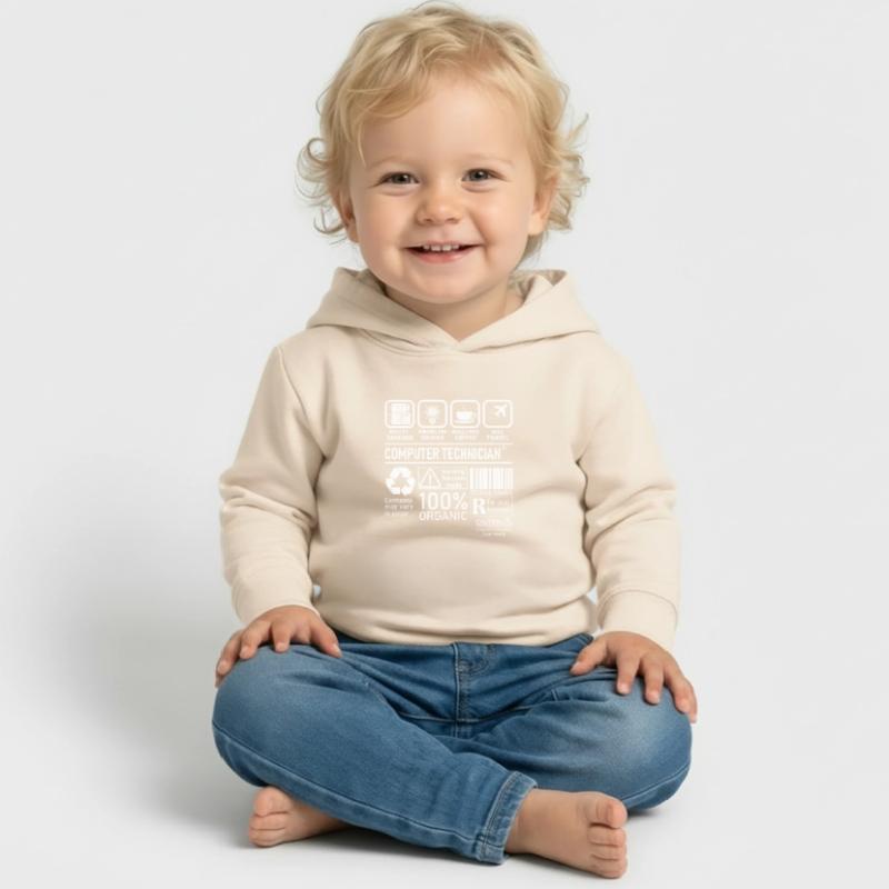 Computer Technician multi tasking problem solving Baby Organic Hoodie by Stanley/Stella