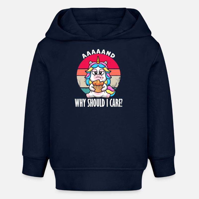 Et pourquoi devrais-je m’en soucier - Sweat à capuche bébé bio Stanley/Stella - bleu marine