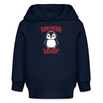 Schlafshirt Pinguin Nachthemd Schlafanzug Geschenk - Baby Organic Hoodie Baby Cruiser von Stanley/Stella - Navy - Vorne