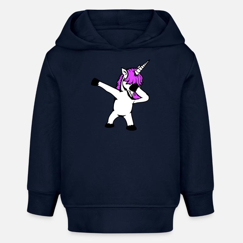 Licorne Dabbing Dab Danse Soirée Pose Geste Drôle - Sweat à capuche bébé bio Stanley/Stella - bleu marine