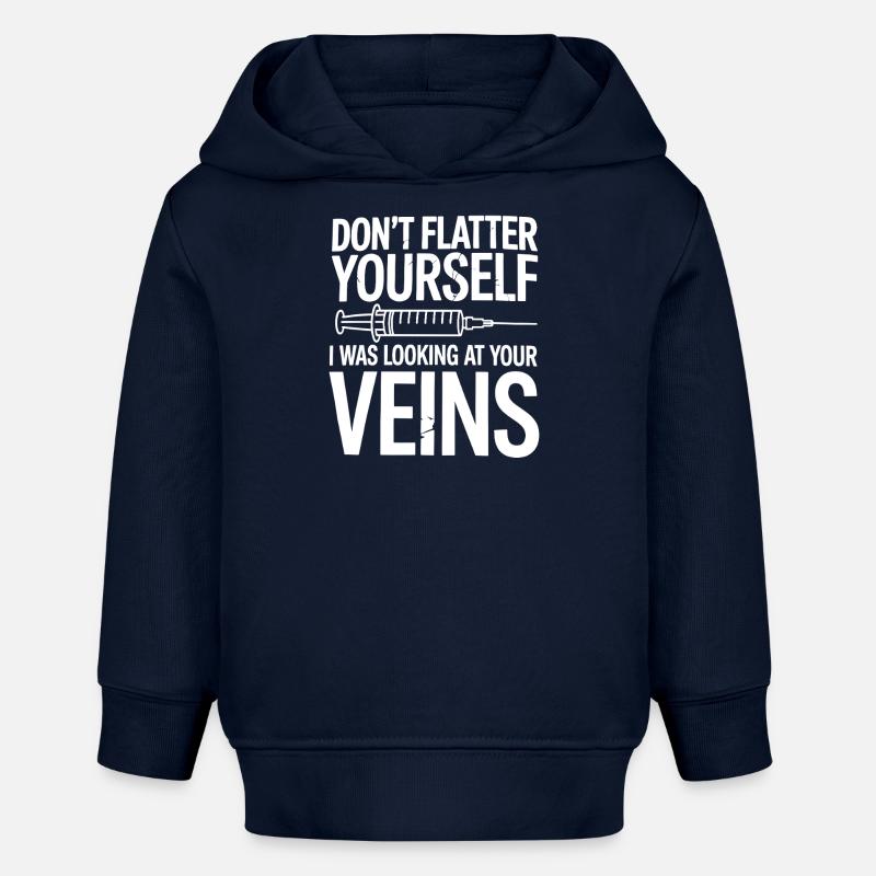 Je vois tes veines - Ne flatte pas ! - Sweat à capuche bébé bio Stanley/Stella - bleu marine