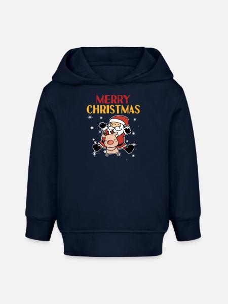 Frohe Weihnachten - Weihnachtsmann Geschenkidee - Baby Organic Hoodie Baby Cruiser von Stanley/Stella - Navy