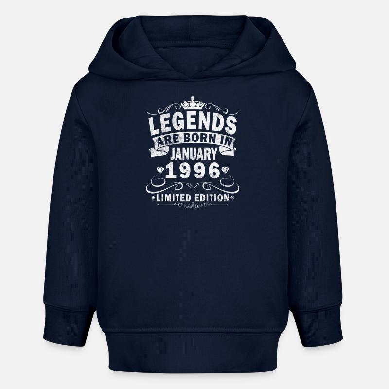 30e anniversaire Original janvier 1996 - Sweat à capuche bébé bio Stanley/Stella - bleu marine
