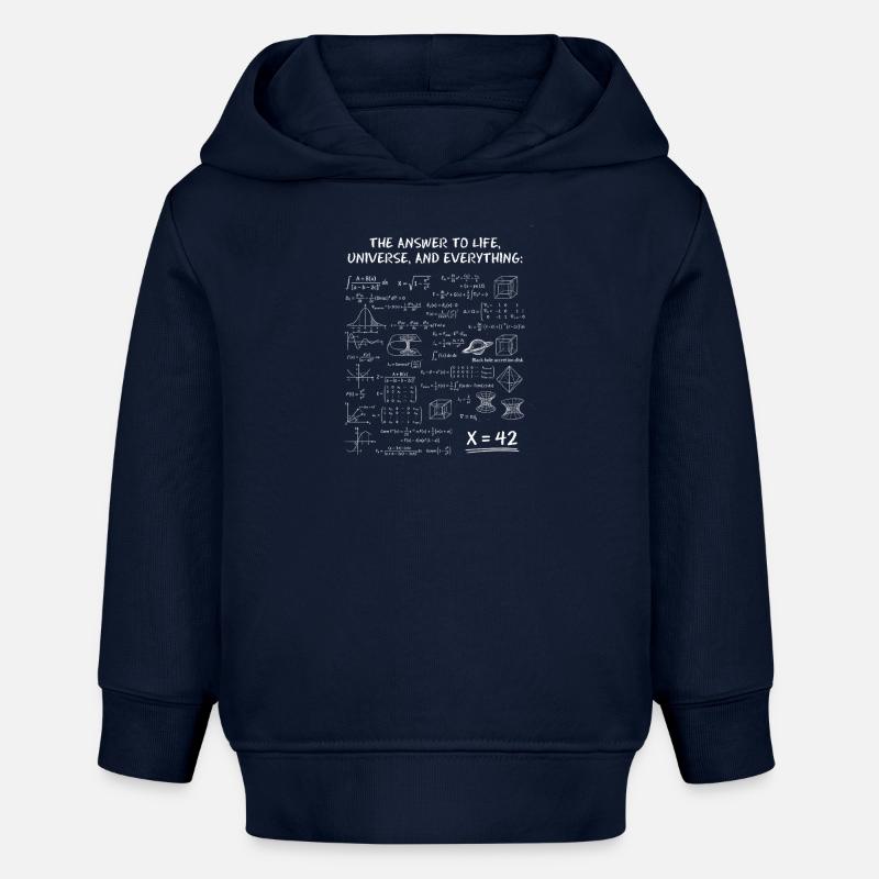 La réponse à tout – Design de nerds scientifiques - Sweat à capuche bébé bio Stanley/Stella - bleu marine