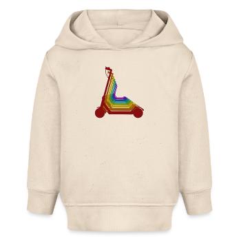 E-scooter, scooter électrique avec batterie - Sweat à capuche bébé bio Stanley/Stella - écru doux - Devant