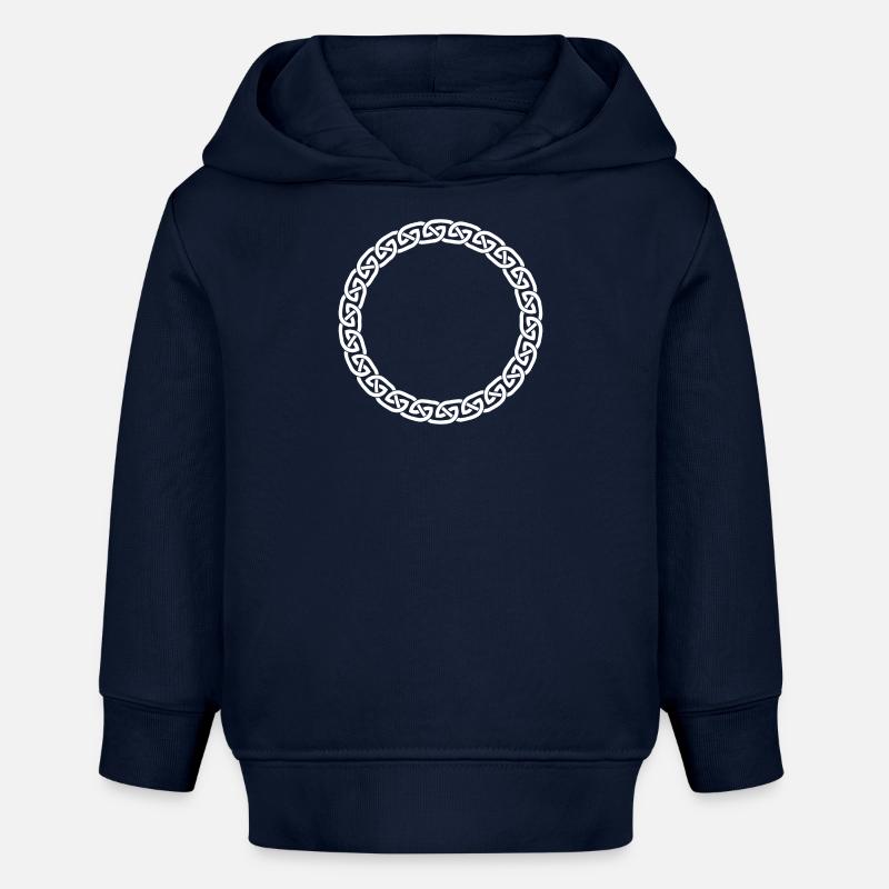 Nœud celtique - Sweat à capuche bébé bio Stanley/Stella - bleu marine