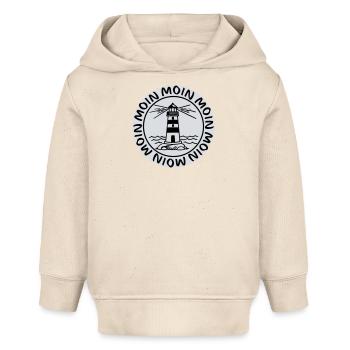 Moin Moin Lighthouse – Maritime Coastal Design - Baby Organic Hoodie by Stanley/Stella - soft Ecru - Front