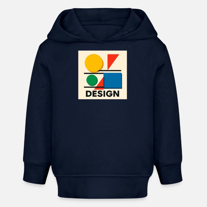 Géométrie Bauhaus Composition colorée - Sweat à capuche bébé bio Stanley/Stella - bleu marine