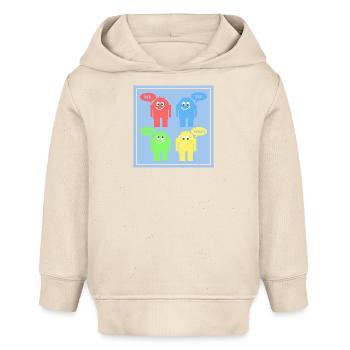 Lustige Männchen - Baby Organic Hoodie Baby Cruiser von Stanley/Stella - Natur - Vorne