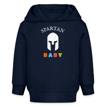 Spartanischer Babykrieger - Baby Organic Hoodie Baby Cruiser von Stanley/Stella - Navy - Vorne