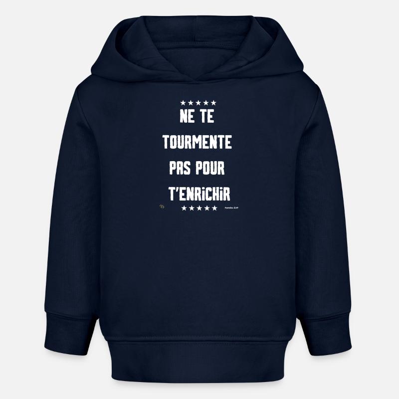 les tourments de la vie - Sweat à capuche bébé bio Stanley/Stella - bleu marine