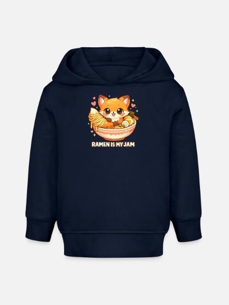 Ramen Fox Kawaii Nudelsuppe - Baby Organic Hoodie Baby Cruiser von Stanley/Stella - Navy