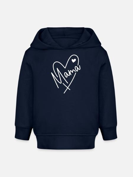 Mama Herz  - Baby Organic Hoodie Baby Cruiser von Stanley/Stella - Navy