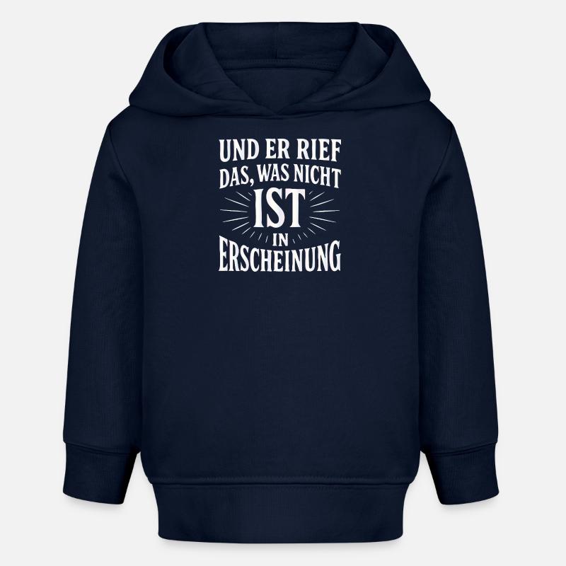 Et il fit surgir ce qui n’est pas - Sweat à capuche bébé bio Stanley/Stella - bleu marine