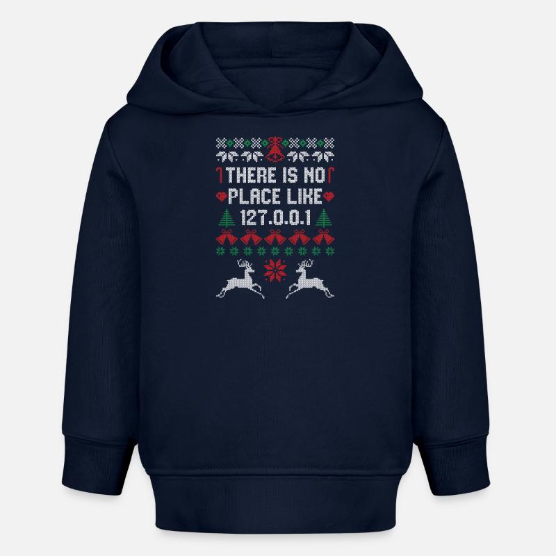 Il n'y a pas d'endroit comme 127.0.0.1 - Sweat à capuche bébé bio Stanley/Stella - bleu marine
