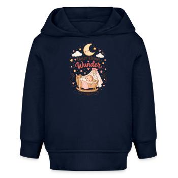 Unser Kleines Wunder – Kuschelmond Traumzeit - Baby Organic Hoodie Baby Cruiser von Stanley/Stella - Navy - Vorne