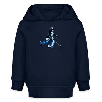 Gardien de but de hockey - Sweat à capuche bébé bio Stanley/Stella - bleu marine - Devant